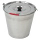 Cubo de acero inoxidable con tapa 15 litros serie GO