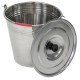 Cubo de acero inoxidable con tapa 15 litros serie GO