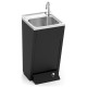 Lavamanos registrable con pedestal Serie Black
