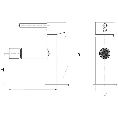 Grifo bidet inoxidable Serie Merak LX