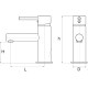 Grifo lavabo alto inoxidable Serie Merak BK