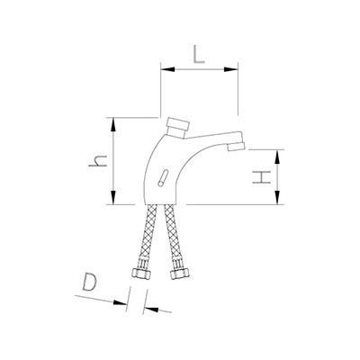 Grifo temporizado dos aguas con selector de temperatura