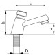 Grifo temporizado para lavabo de un agua 1/2