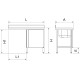 Fregadero para lavavajillas con puerta 1 cubeta escurridor izquierda 1200x600 mm