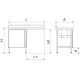 Fregadero para lavavajillas con puerta 1 cubeta escurridor derecha 1200x600 mm