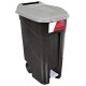 Contenedor de desperdicios con tapa y ruedas gris 80 lts. Serie GO!