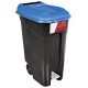 Contenedor de desperdicios con tapa y ruedas azul 80 lts. Serie GO!