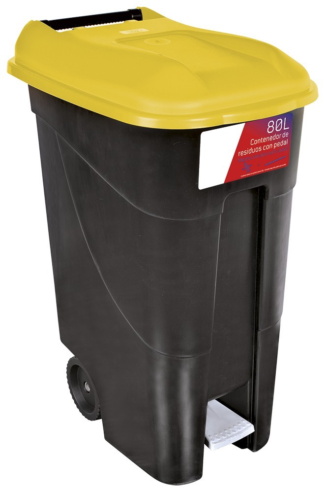 Contenedor de desperdicios 80L serie GO Amarillo