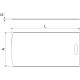 Pala lisa de acero inoxidable para pizza por metros 610x310 mm.