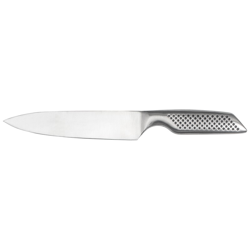 Cuchillo de cocina con mango de acero inoxidable antideslizante - Serie GripMaster