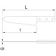 Cuchillo de cocina con mango de acero inoxidable antideslizante - Serie GripMaster