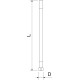 Caño flexible orientable para lavamanos o fregadero