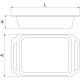 Bandeja para horno rectangular de cristal 3,5 lts