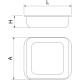 Bandeja para horno cuadrada de cristal 1,1 lts