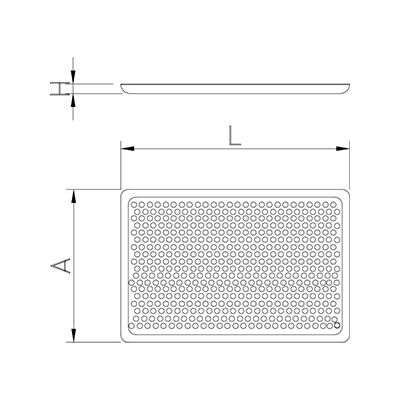 Bandeja pastelera de aluminio perforada