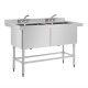 Fregadero doble profundo 1410 x 600 Vogue cf406