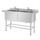 Fregadero doble profundo 1410 x 600 Vogue cf406