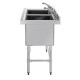 Fregadero doble profundo 1410 x 600 Vogue cf406