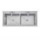 Fregadero doble profundo 1410 x 600 Vogue cf406