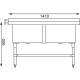 Fregadero doble profundo 1410 x 600 Vogue cf406