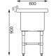 Fregadero doble profundo 1410 x 600 Vogue cf406