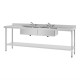 Fregadero de acero inox Vogue 2400 x 600mm u910