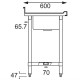 Fregadero de acero inox Vogue 2400 x 600mm u910