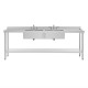 Fregadero de acero inox Vogue 2400 x 600mm u910