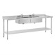 Fregadero de acero inox Vogue 2400 x 600mm u910