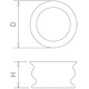 Mortero con mano fibra blanca ø180x100 mm.