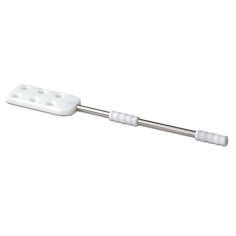 Pala fibra blanca con mango inox de 1400 mm