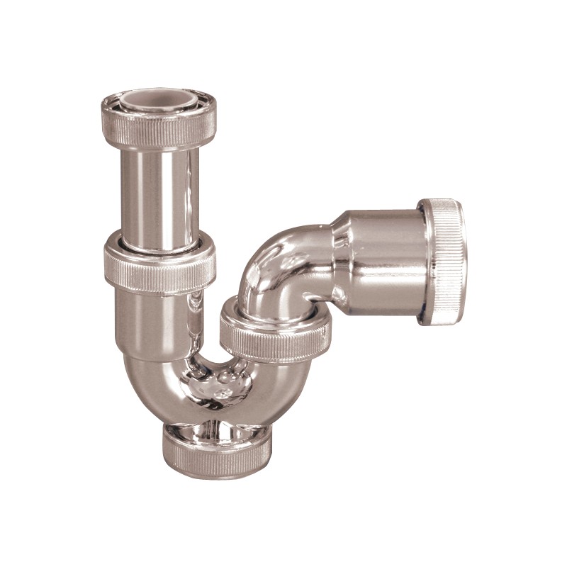 Sifón de PVC acabado cromado 1 1/2"