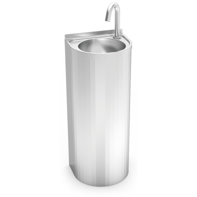 Lavamanos inox de columna electrónico reforzado