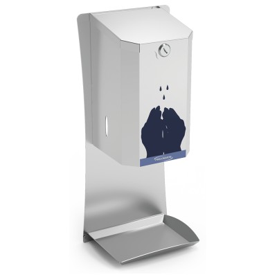 Dispensador acero inox de gel hidroalcohólico de pared
