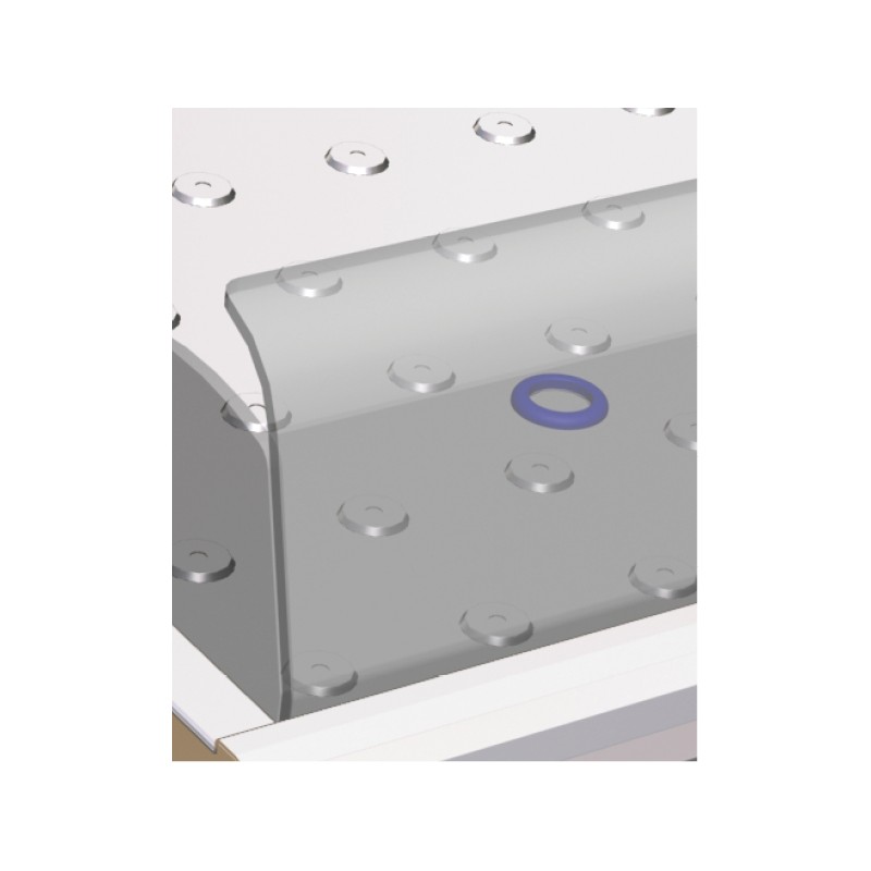 Frontal de plástico mostrador de pescadería 963 mm.