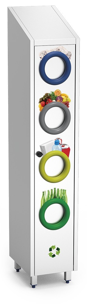 Contenedor de reciclaje vertical 370x480x2010 mm