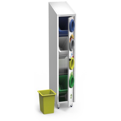 Contenedor de reciclaje vertical 370x480x2010 mm