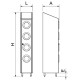 Contenedor de reciclaje vertical 370x480x2010 mm