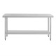 Mesa de trabajo de acero inoxidable Vogue 1800mm t378