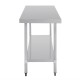 Mesa de trabajo de acero inoxidable Vogue 1800mm t378
