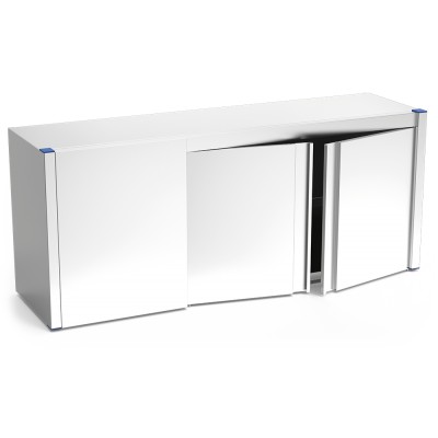Armario inox de esquina izquierda con puertas abatibles 1075x340x660 mm