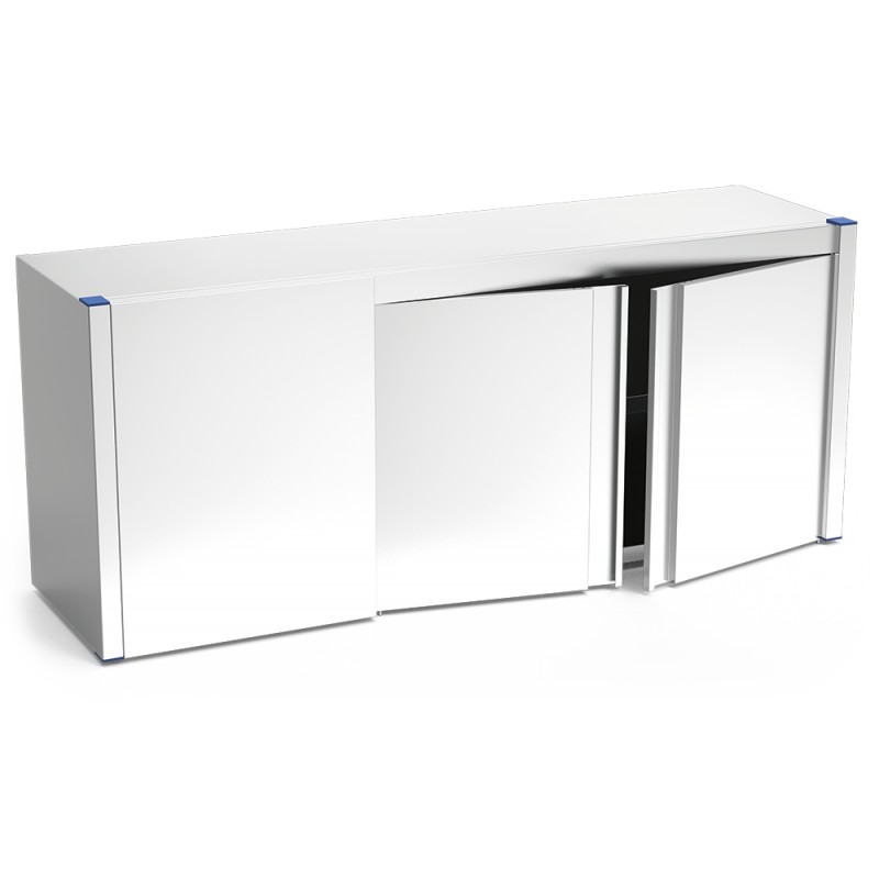 Armario inox de esquina izquierda con puertas abatibles 1075x440x660 mm
