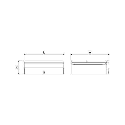 Cajón acero inoxidable para acoplar a mesa