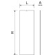 Separador vertical para taquilla de puerta grande en pvc