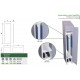 Separador vertical para taquilla de puerta grande en pvc