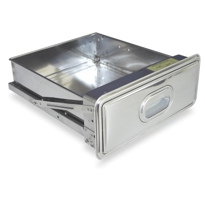 Cajón inox con cerradura a acoplar