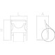 Dispensador de bobinas industrial mural 390x240x460 mm