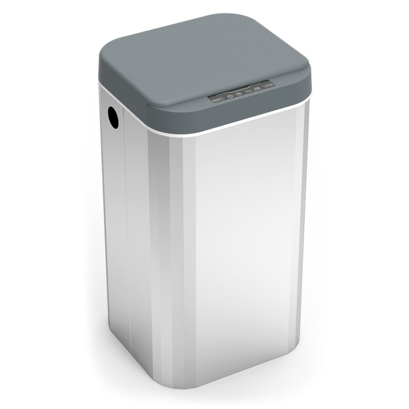 Papelera de acero inoxidable 18L con tapa automática contactless