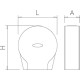 Dispensador de papel higiénico extracción central negro mate Colección de baño Serie Black