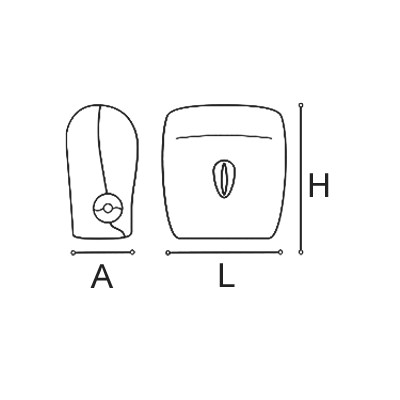 Dispensador de toallas con autocorte negro mate. Serie Black